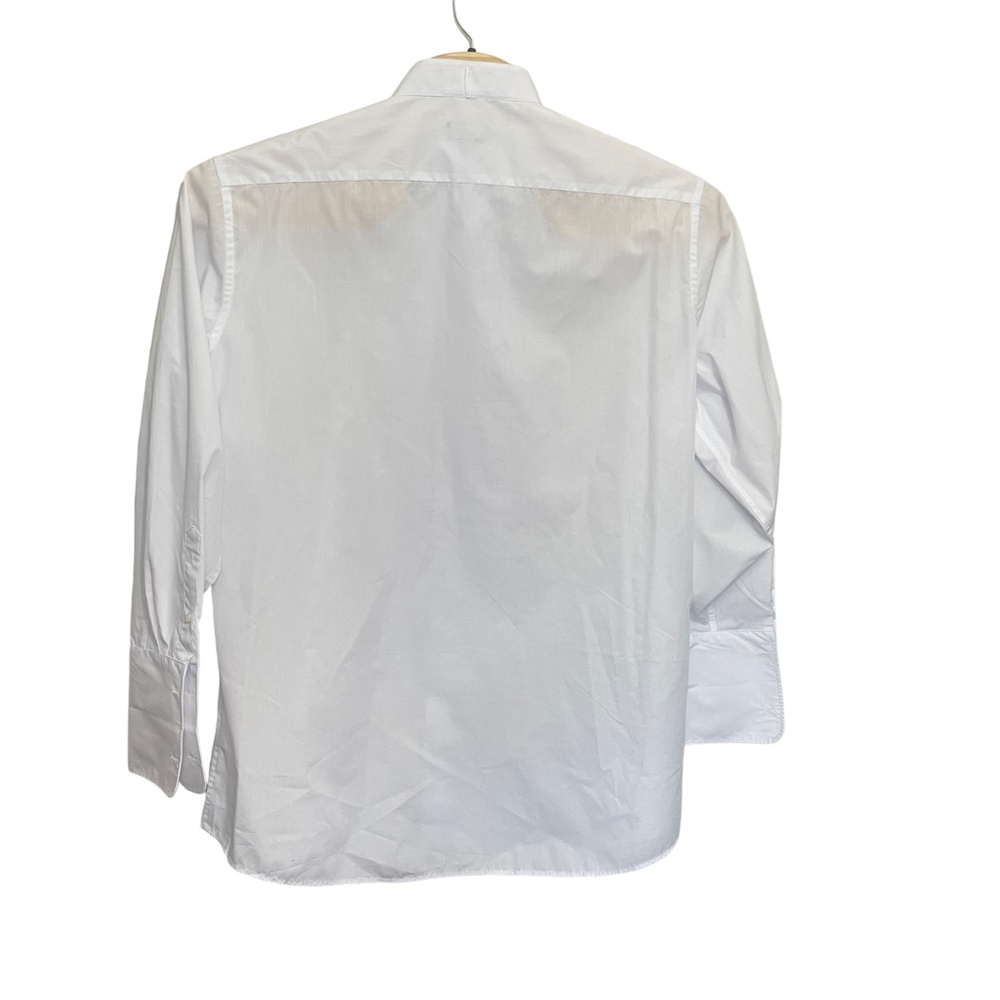 Milani White Tux Shirt 17 1/2 34-35 Mens Button‎ Up French Cuffs - Picture 7 of 7